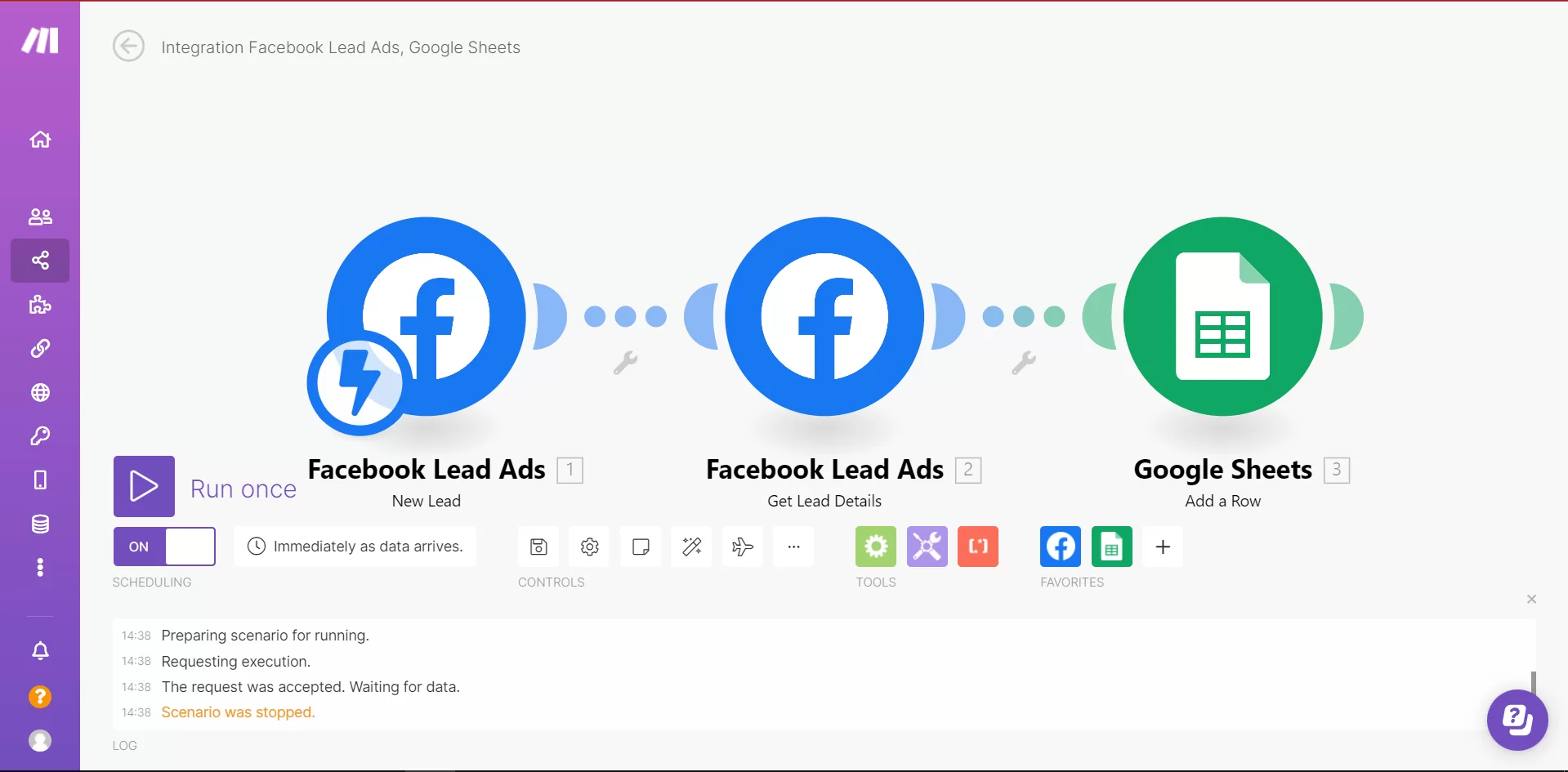 Facebook Form Reklamlarının Integromat ile Google Sheet Entegrasyonu